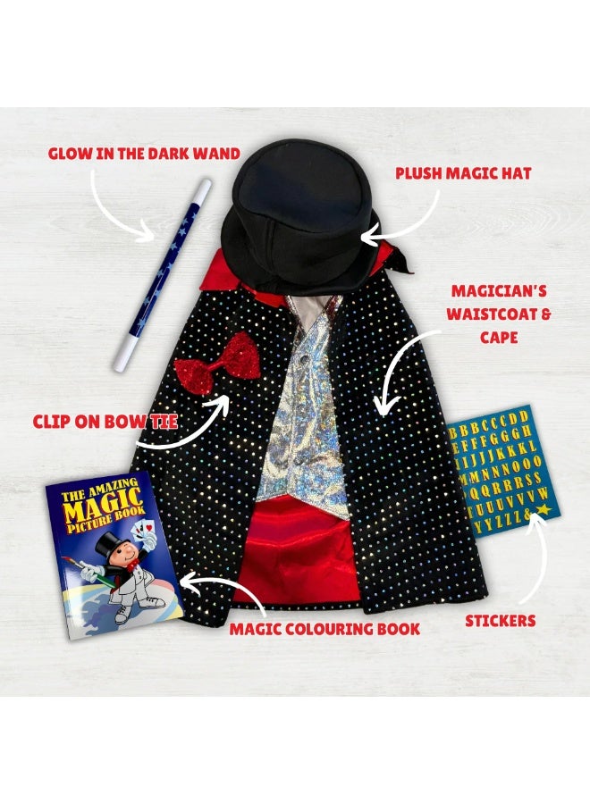 Marvins Magic Marvin’s Magic Mini Dress Up Set – Kids Magician Costume & Magic Props Kit with Hat, Cape, Glow Wand & AR Bunny - Image 3
